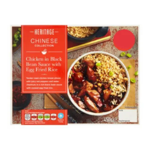 Heritage Chicken In Black Bean Sauce With Egg Fried Rice 450g