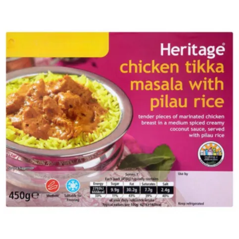 Heritage Chicken Tikka Masala with Pilau Rice 450g