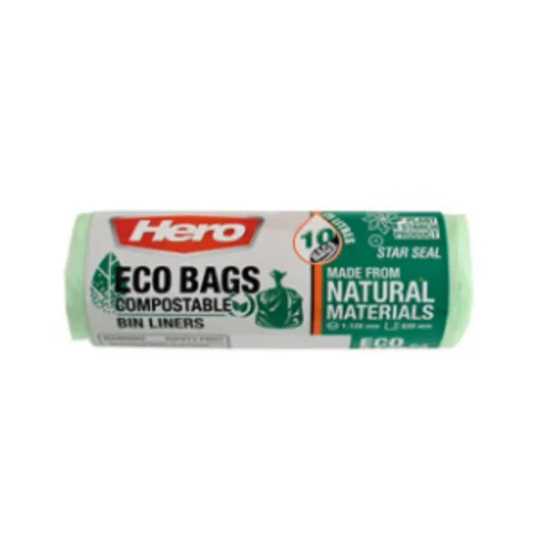 Hero 10 Bio Bags Compostable Bin Liners 25L