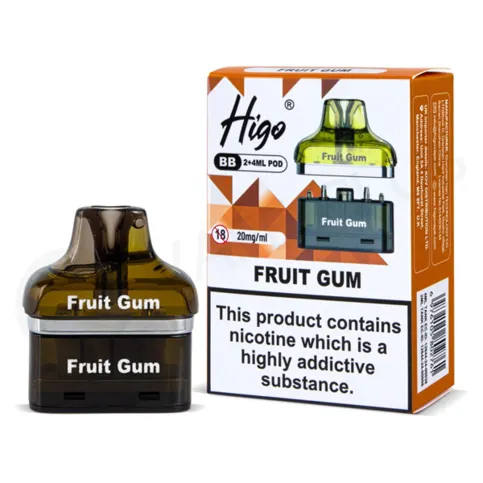 Higo BB4000 Prefilled Crystal Fruit Gum - 2 x 4ml (Pods)