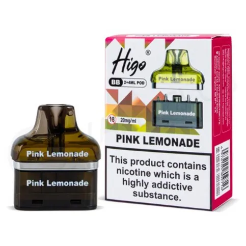 Higo BB4000 Prefilled Pink Lemonade - 2 x 4ml (Pods)