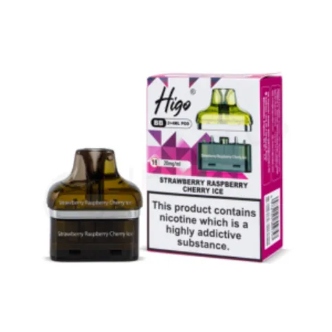 Higo BB 4000 Prefilled Pods Strawberry Raspberry Cherry Ice