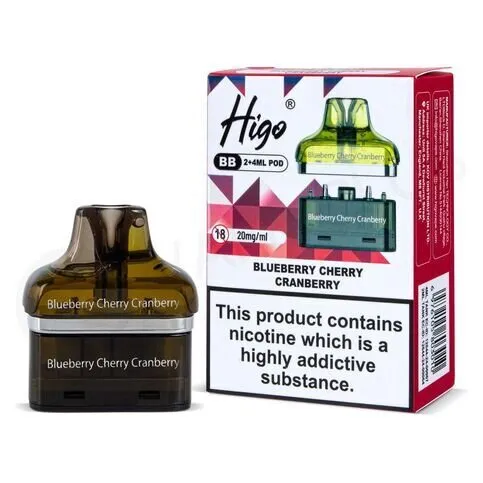 Higo BB 4000 Prefilled Pods Blueberry Cherry Cranberry