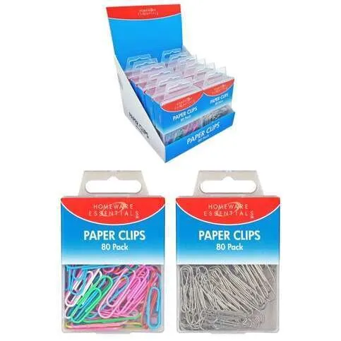 Homeware Essentials Paper Clips 80 Pack