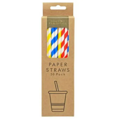 Homeware Essentials Paper Straws 50 Pack
