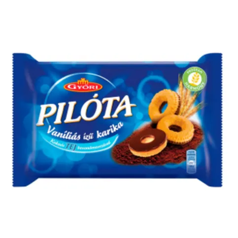 Hungarian Pilota Vanilla Hoop with Milk Chocolate Coating 150g