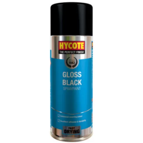 Hycote Spray Paint Gloss Black 400ml