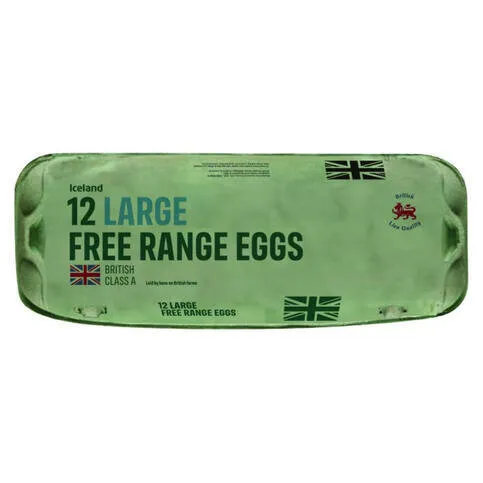 Iceland Large F/range Egg 12 Pack