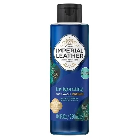 Imperial Leather Invigorating Body Wash for Men - Blue Cypress & Eucalyptus, 250ml
