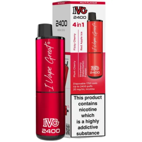 IVG 4 In 1 Plum Cherry Fizzy Cherry Strawberry Watermelon Fusion Red Apple Ice