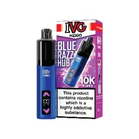 IVG Nexio 10K Puffs Blue Razz Hub Kit
