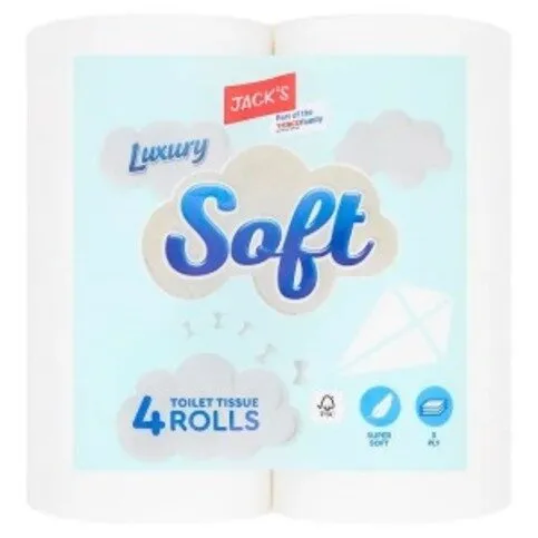 Jacks 3ply White Toilet Tissue