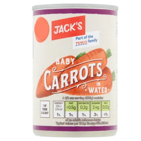 Jacks Baby Carrots In Water 300g