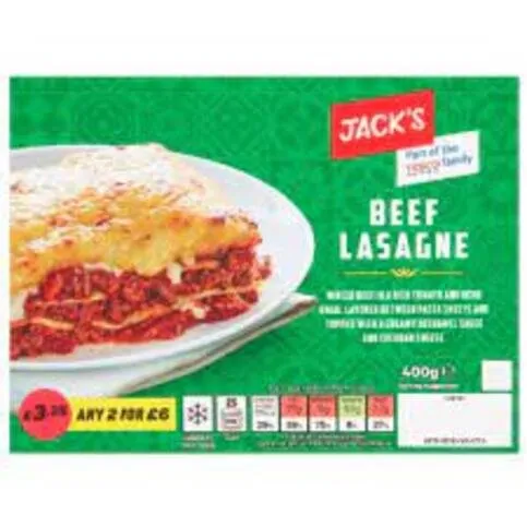 Jack's Beef Lasagne 400g