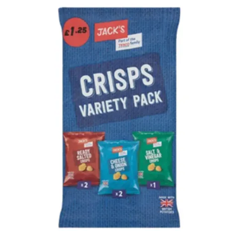 Jack's Crisps Variety Pack 5 x 20g