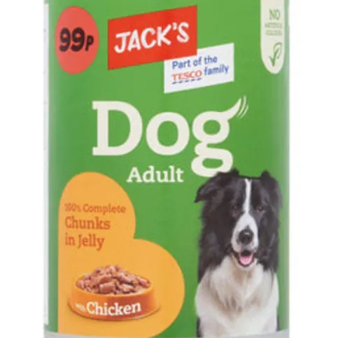 Jack's Dog Adult 100% Complete Chunks in Jelly with Chicken 415g
