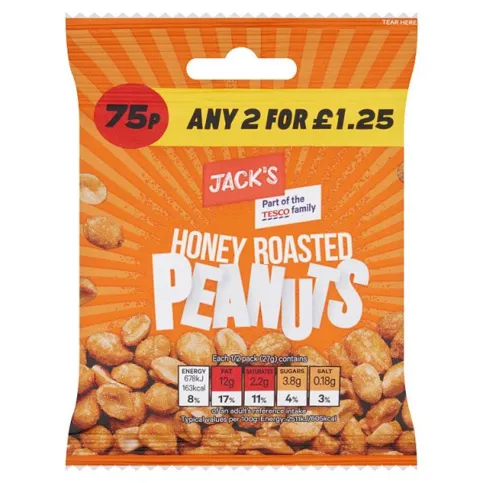 Jack's Honey Roasted Peanuts 55g