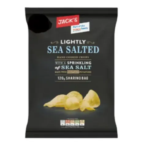 Jack's Lightly Sea Salted Hand Cooked Crisps 120g