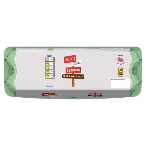 Jacks Medium Free Range Eggs 12 Pack