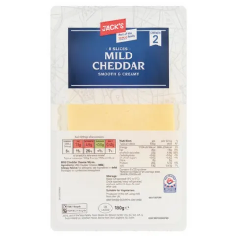 Jack's Mild Cheddar Slices 180g