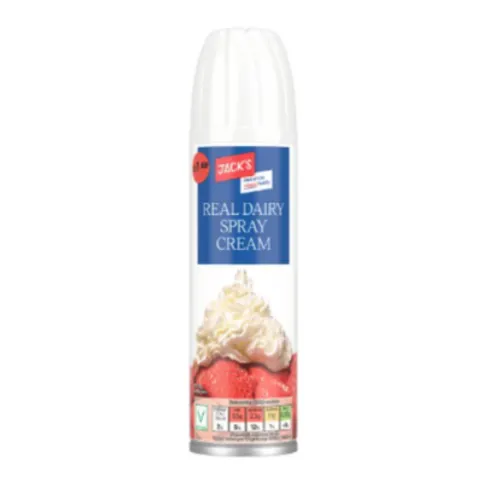Jacks Real Dairy Spray Cream 250g