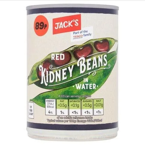 Jack's Red Kidney Beans in Water 400g