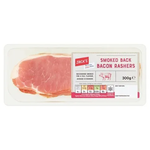 Jacks Smoked Back Bacon 300g