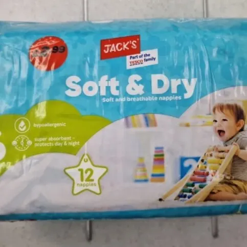 Jack's Soft & Dry Size 6 Napies 6 Pack