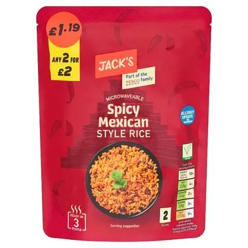 Jacks Spicy Mexican Style Rice £1.19 250g