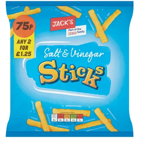 Jack's Salt & Vinegar Sticks 70g 