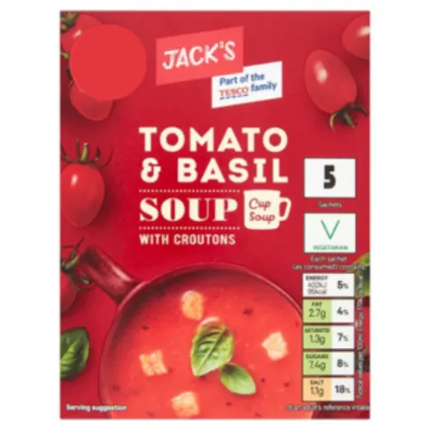 Jack's Tomato & Basil Cup Soup 5 Pack