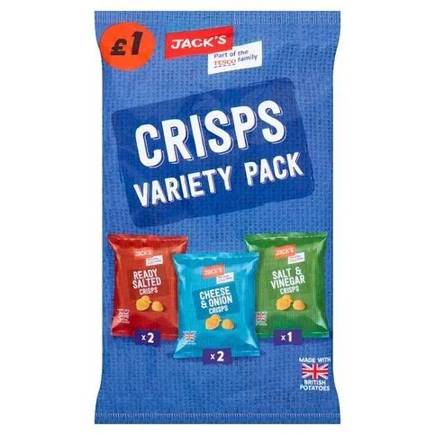 Jacks Variety Pack Crisps 6 Pack