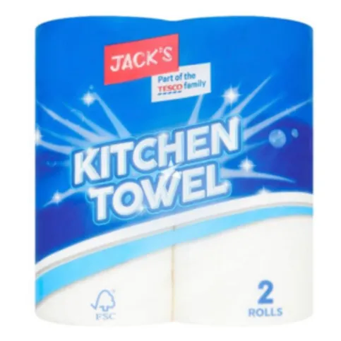 Jacks White Kitchen Towel 2 Pack