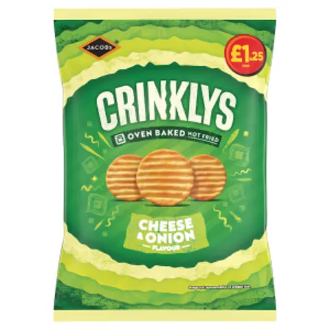 Jacobs Crinklys Cheese & Onion Share Bag 90g