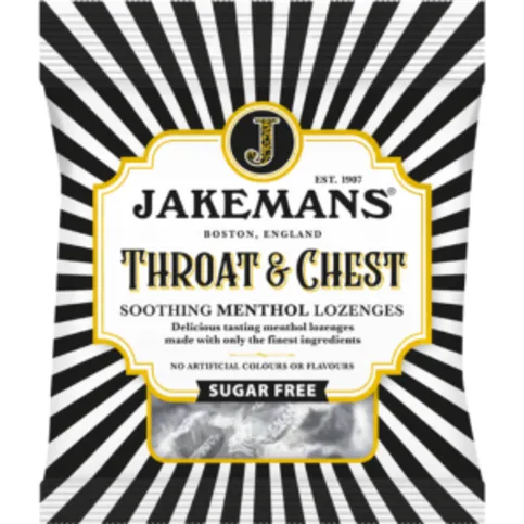 Jakemans Throat & Chest Lozenges Sugar Free 50g