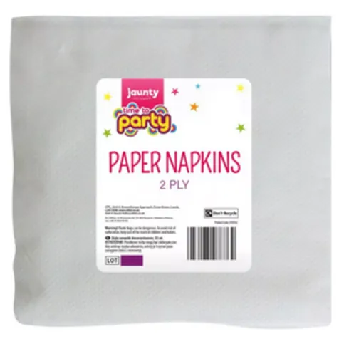 Jaunty Party 30 White Paper Napkins