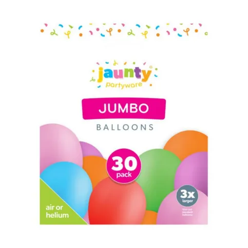 Jaunty Partyware Jumbo Balloons 30pk