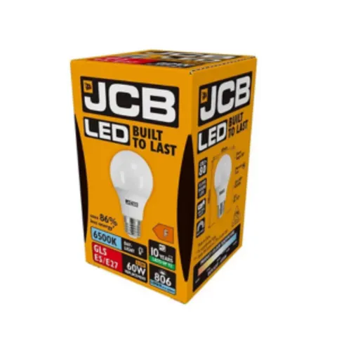 JCB 8.5w ES 6500k Frosted GLS LED Light Bulb - Daylight