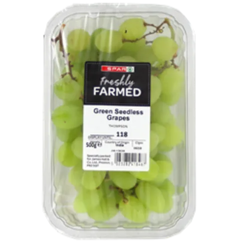 CHILLED: SPAR GRAPES GREEN SEEDLESS 500G