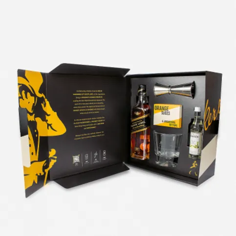 Johnnie Walker Black Label Scotch Whisky Not So Old Fashioned 40% vol 35cl Gift Set
