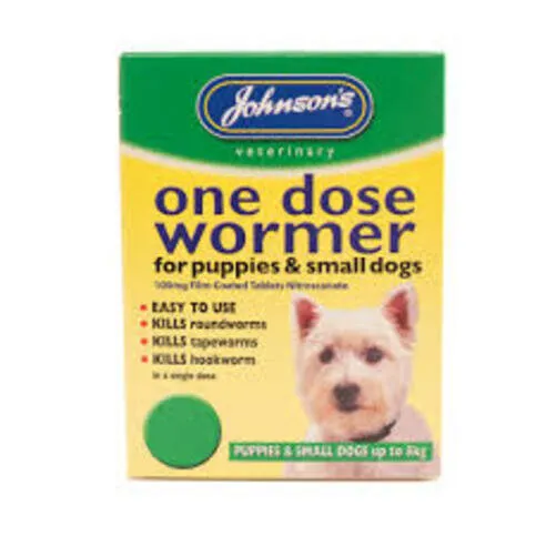 Johnson's One Dose Wormer For Puppies & Small Dogs