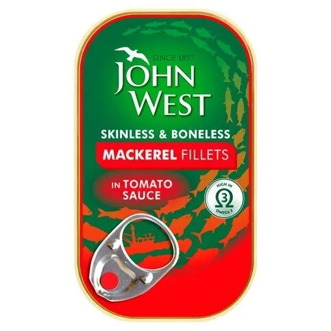 John West Mackerel Fillets in Tomato Sauce 125g