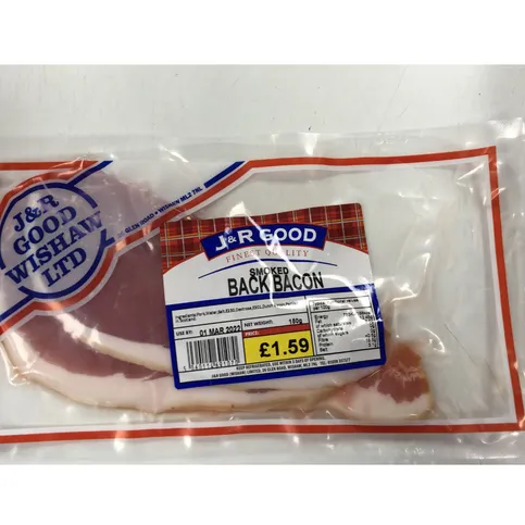 J&R  Smoked Back Bacon 150G