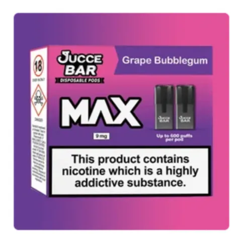 Jucce Bar Prefilled Pod Grape Bubblegum 9mg