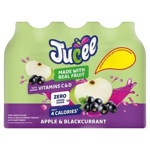 JUCEE APPLE & BLACKCURRANT SQUASH PM£1.59 1.5LTR