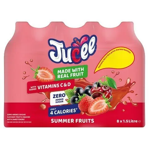 JUCEE SUMMER FRUITS SQUASH PM£1.59 1.5LTR