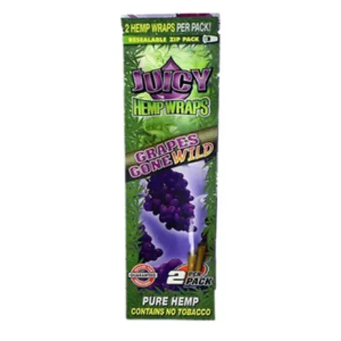 Juicy Grape Gone Wild Pure Hemp Wraps 2 Pack