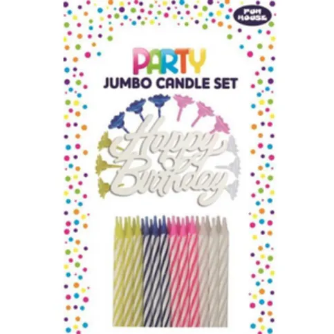 Jumbo Birthday Candle Set