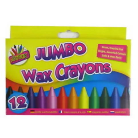 Jumbo Wax Crayons 12 Pack