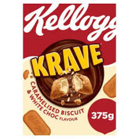 Kelloggs krave caramelised biscuits 375g